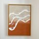 Terracotta and beige relief wave painting
