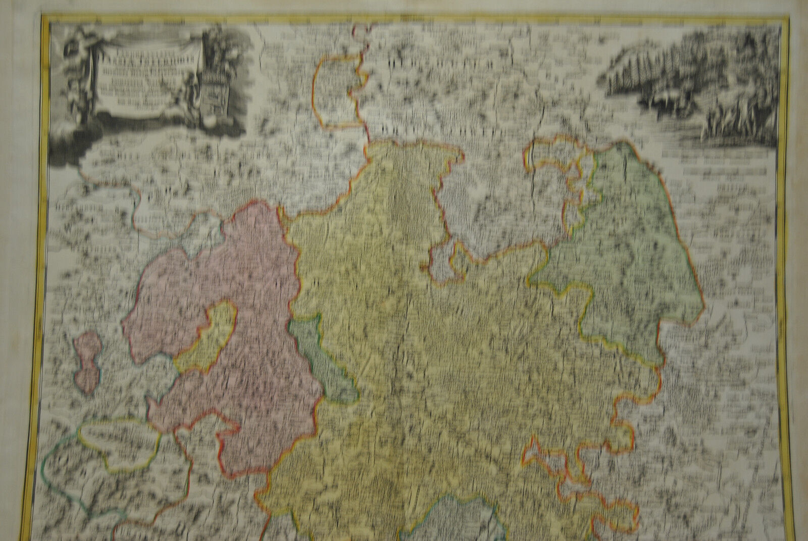 German Geographical Map Germany 18th century by Hesse J B Homann