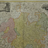 German Geographical Map Germany 18th century by Hesse J B Homann