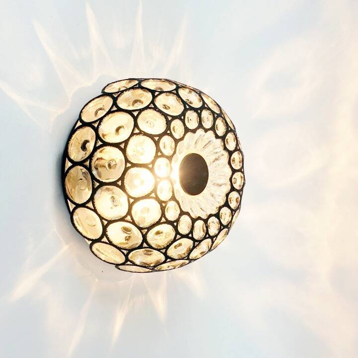 Mid-Century Glass Ceiling Lights or Wall Lamps from Limburg, Germany, 1960s