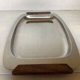 Denmark Scandinavian metal and teak dish