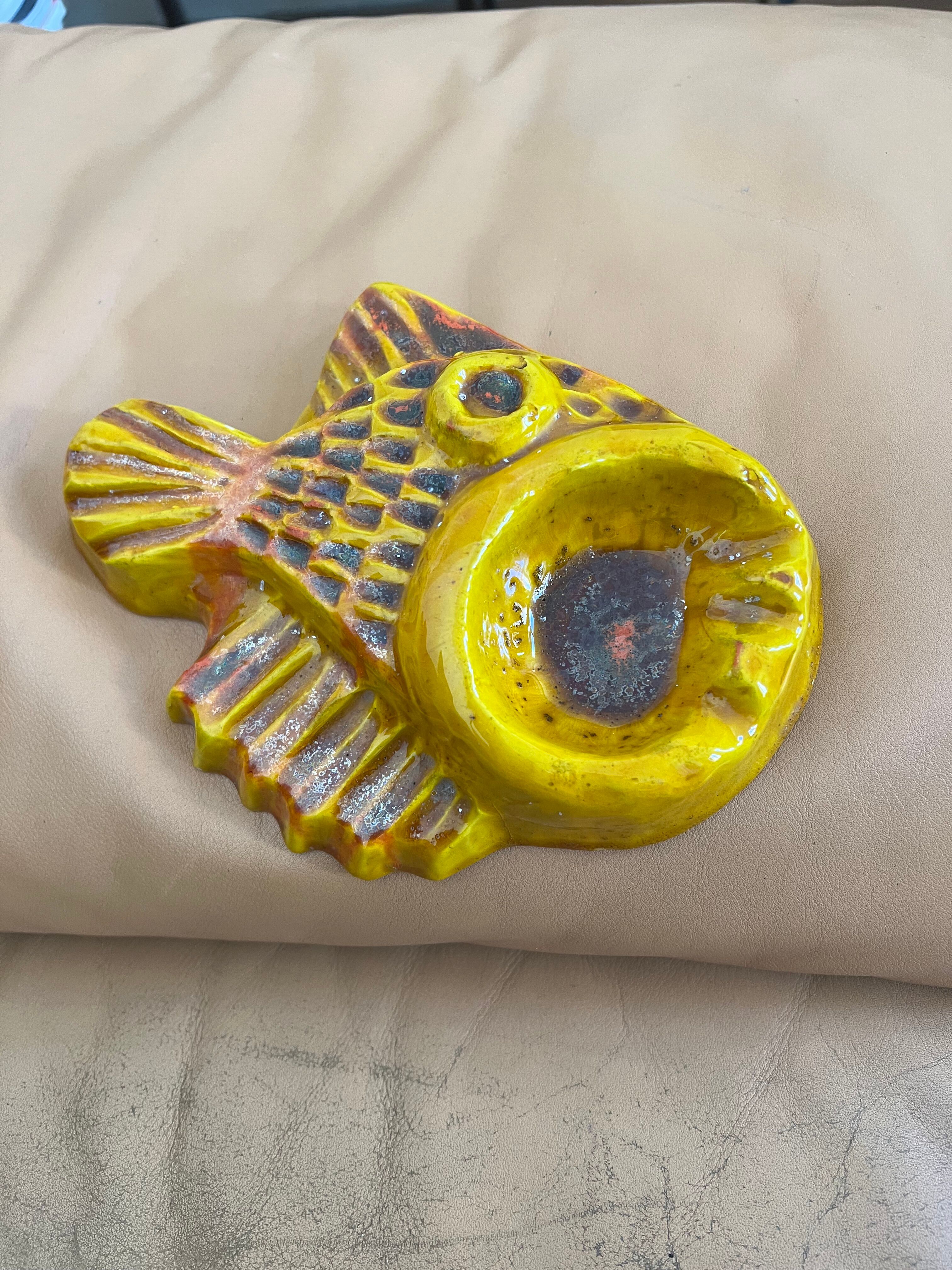 Ashtray fish manufacture Kéraluc Quimper 50s