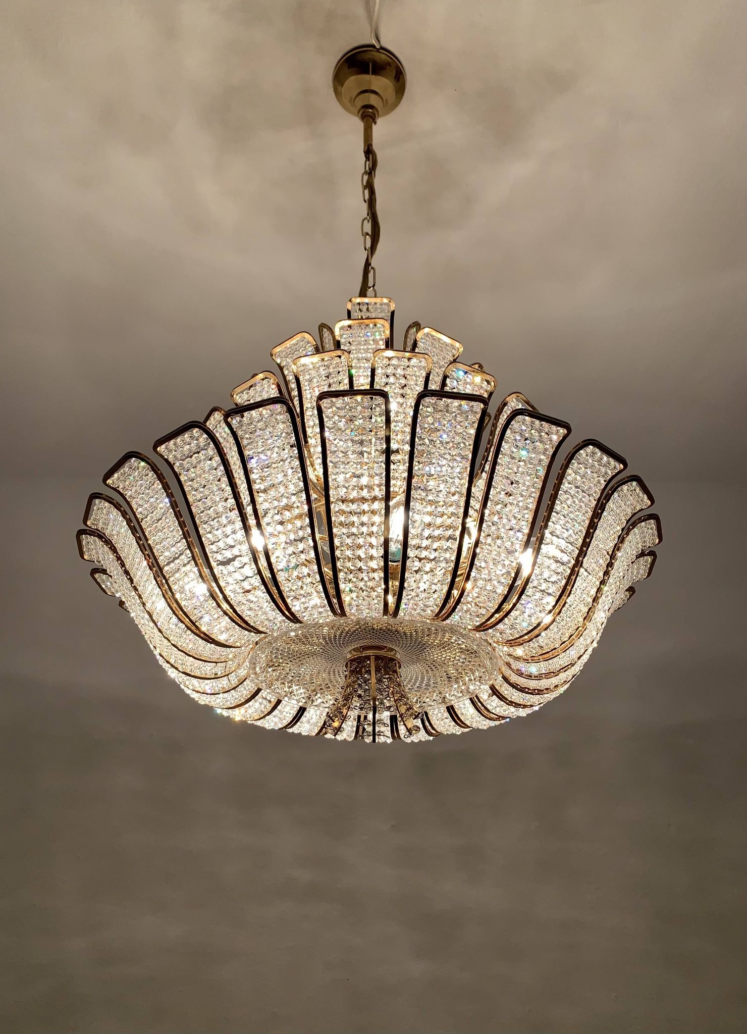 Crystal Glass Chandelier by Palwa