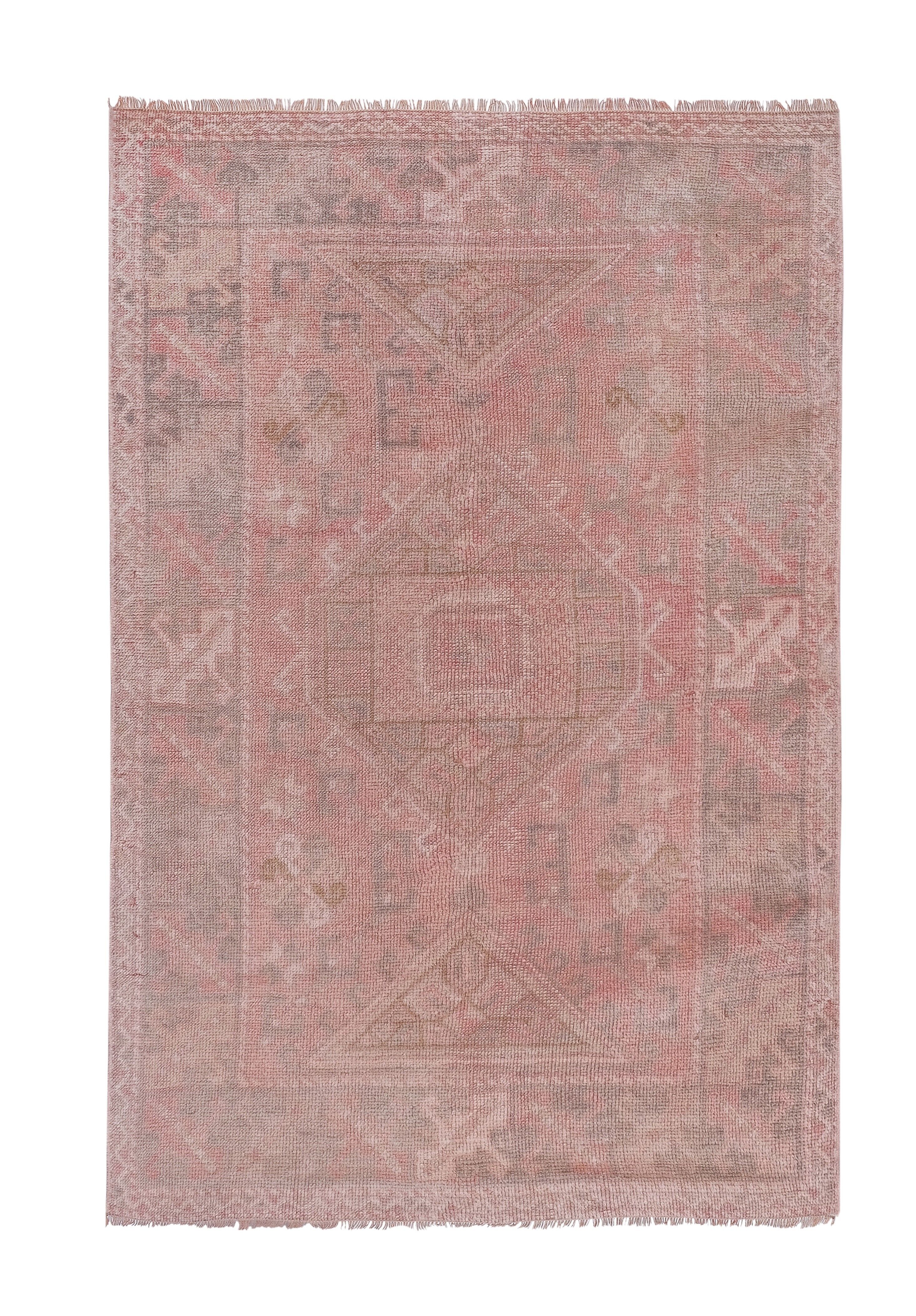 Vintage Turkish rug from Oushak, handwoven 120x187 cm