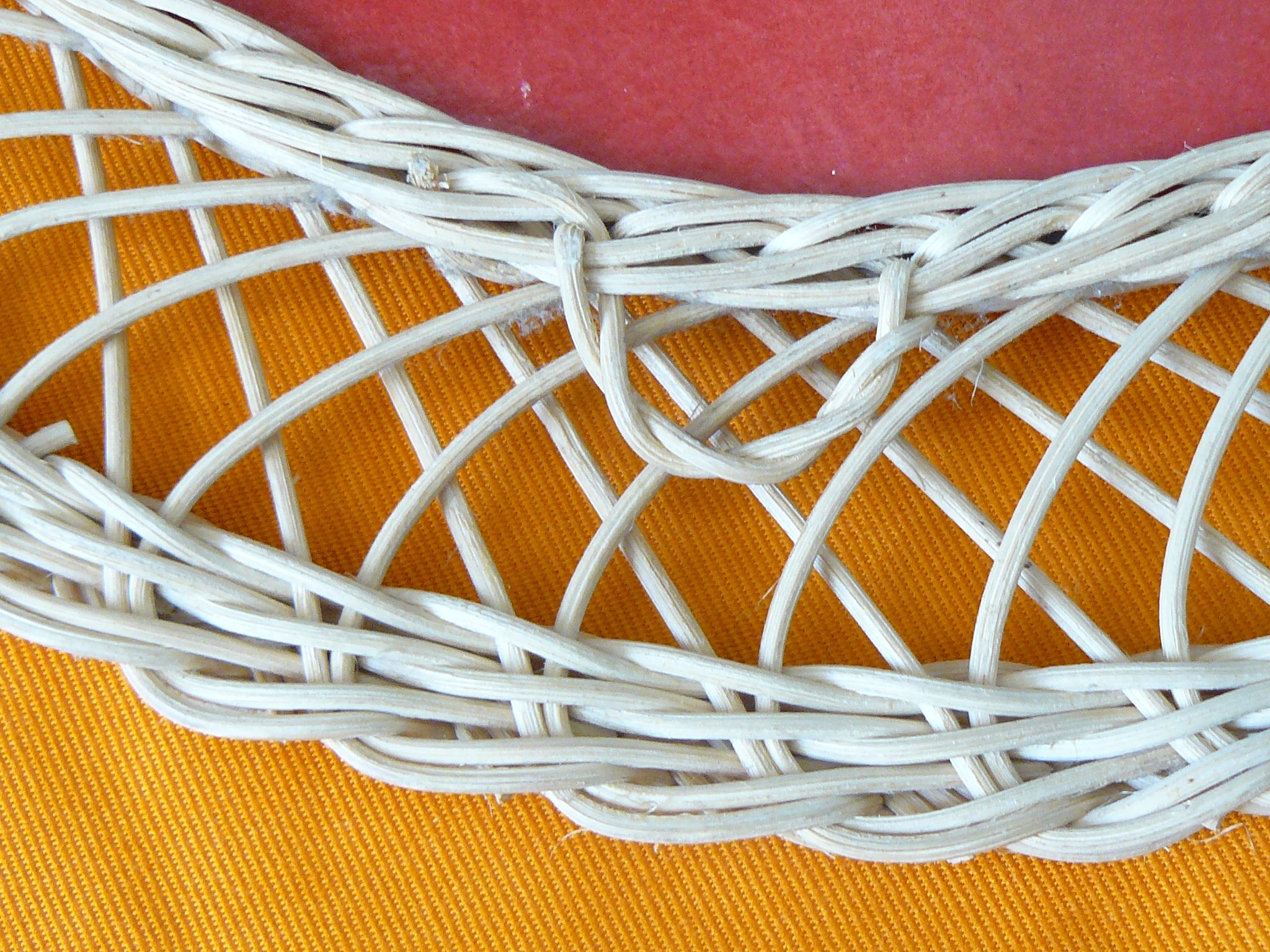 Rattan mirror of the 1960s 40cm