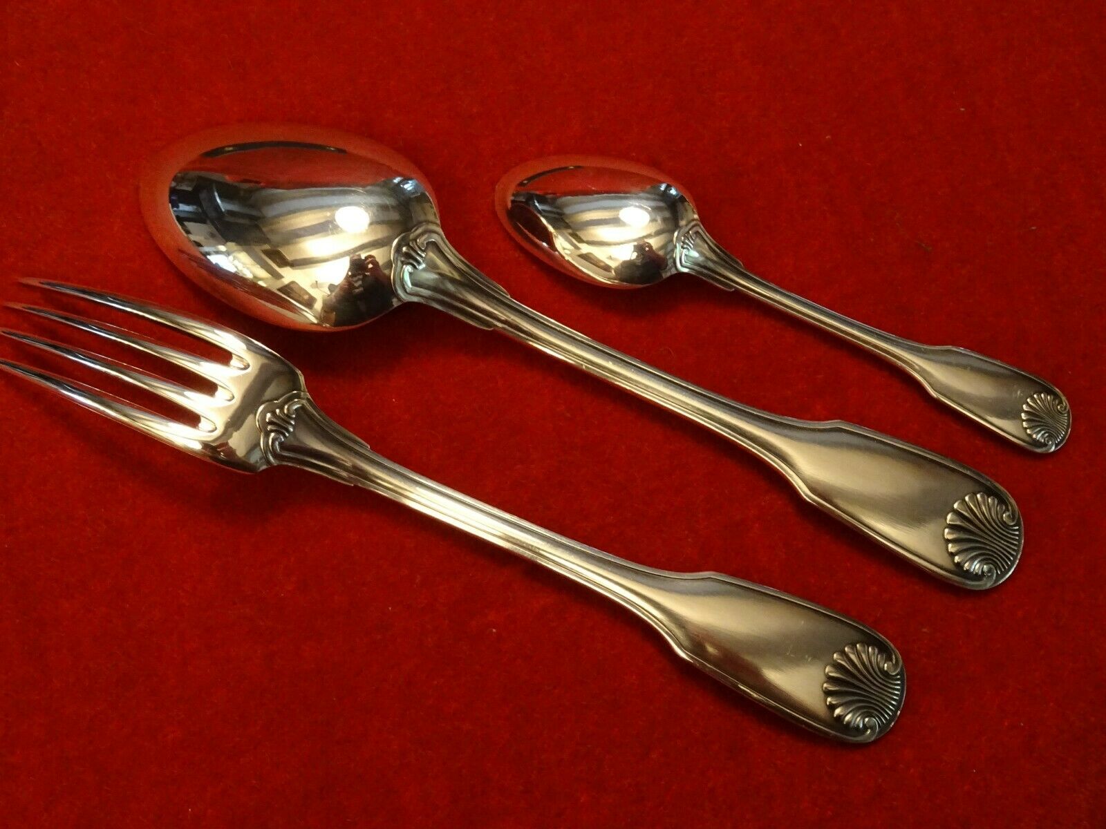 Christofle Vendôme box spoon fork small silver metal spoon