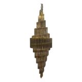 Oversized Contemporary Murano Glass Chandelier, “Quadriedro” Design in Fumé