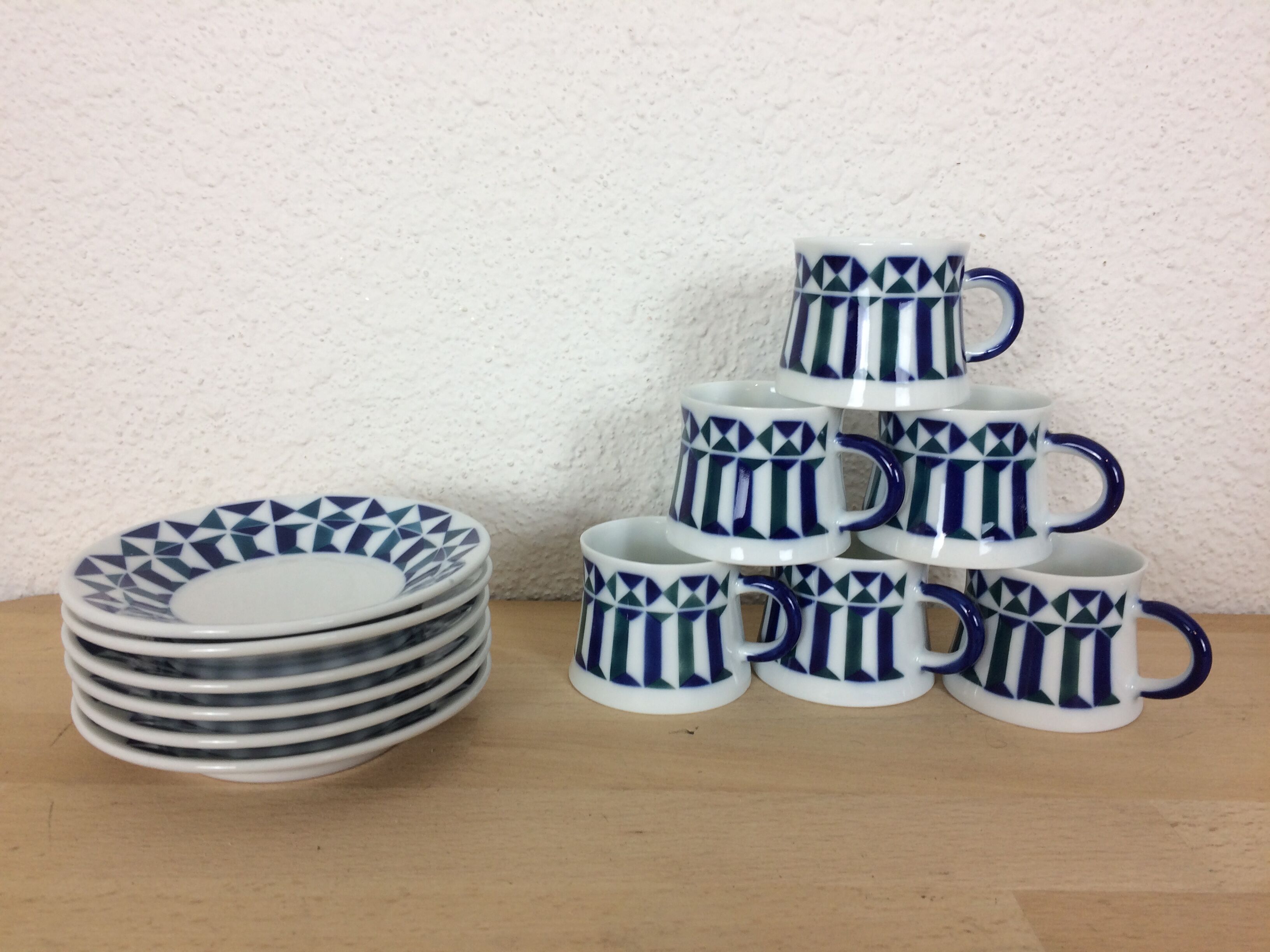 Coffee or tea service Sargadelos porcelain 6 cups