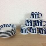 Coffee or tea service Sargadelos porcelain 6 cups