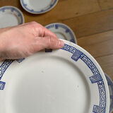 Set of 7 flat plates and 1 dish Lorris Gien