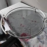 Art Deco tray in smoked glass