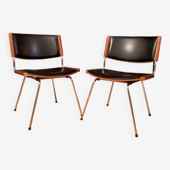 A pair of Badminton ND 150 chairs designed by Nanna and Jørgen Ditzel, Kolds Savvaerk, Denmark, 1960