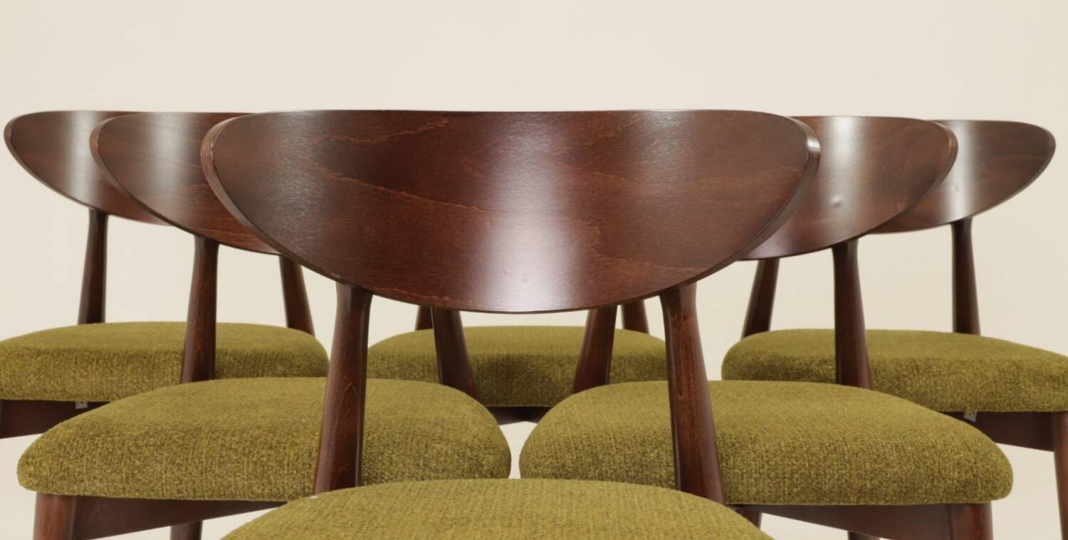 Dining chairs set of 4 wild green curly Scandinavian design