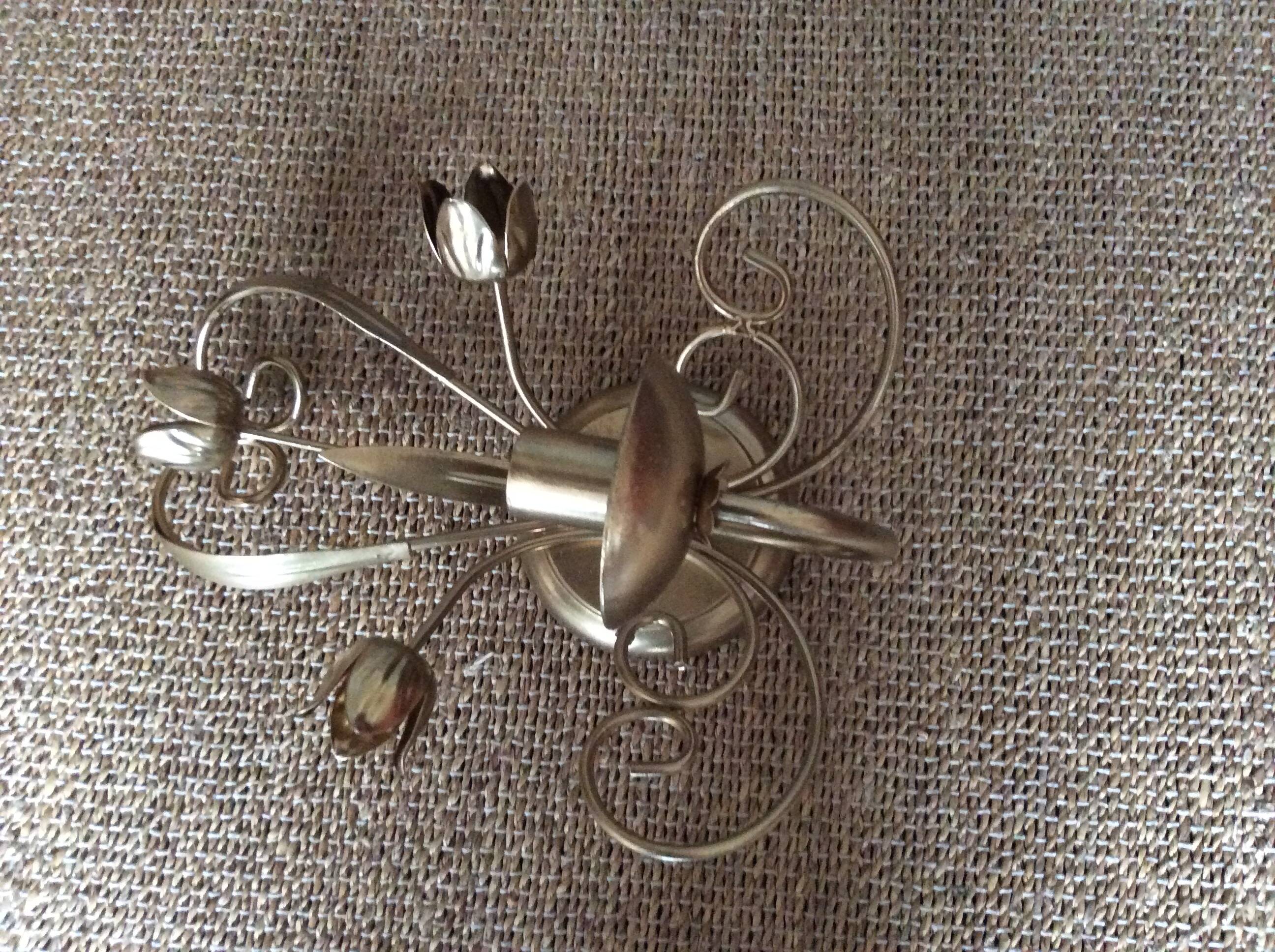 Gold metal wall light