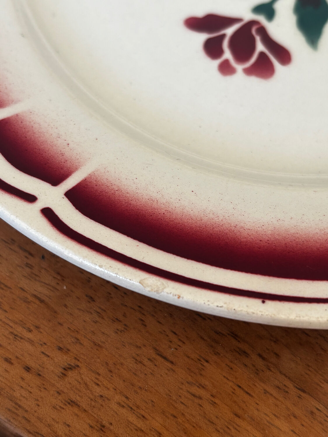 Vintage set of 5 Badonviller Luneville plates and others