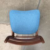Mid-century walnut dining chairs, 1960s, set of 6.