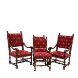Living room (carved chairs and armchairs) in Louis XIII style