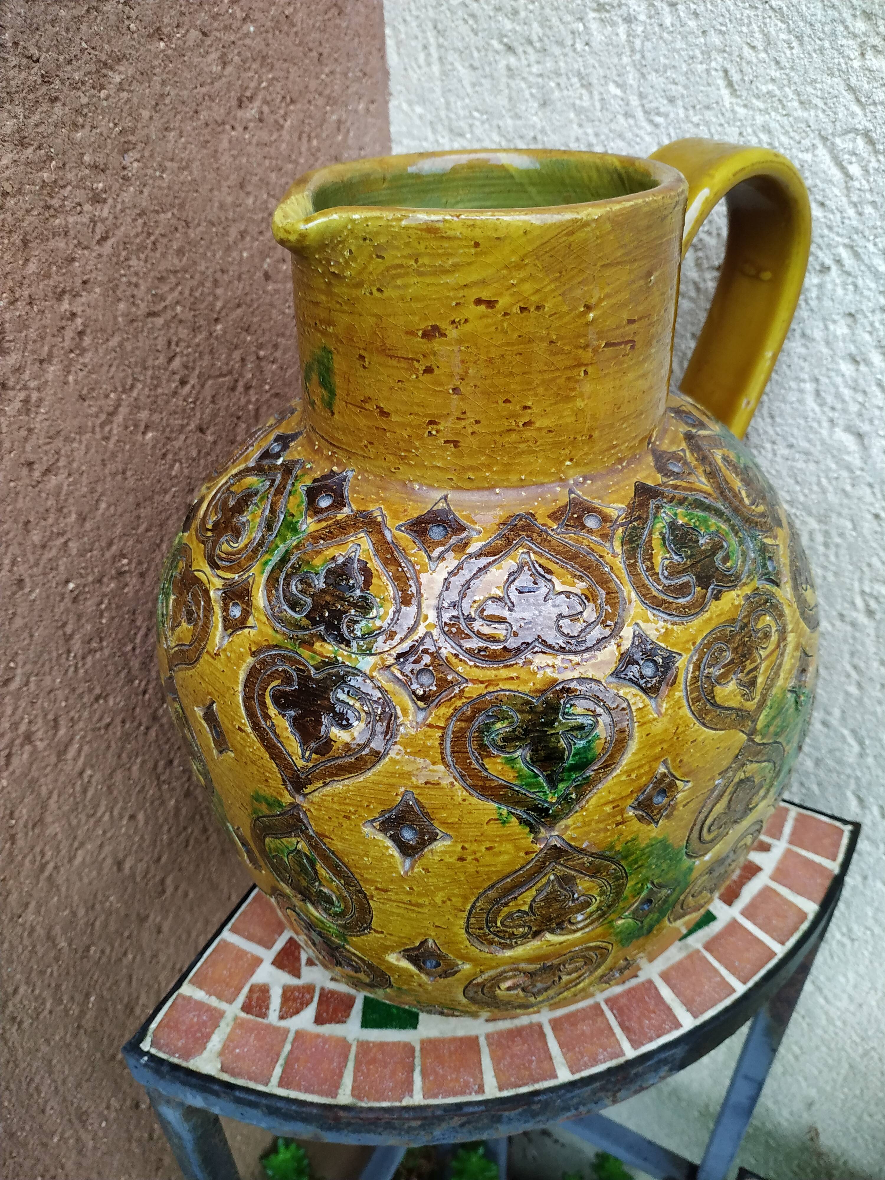 Large pitcher bitossi range Moresco Aldo londi 60s