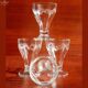4 large water glasses or Evian ice cream cups
