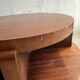 Vintage Art Deco round coffee table with double top