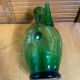 Old pitcher jug empoli bubbled green glass italy vintage