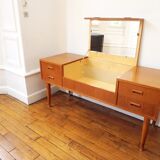 Vintage teak dressing table with mirror