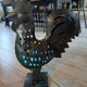 Wrought iron table lamp/rooster