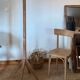 Vintage 60s coat rack in solid raw wood
