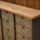Strafor cabinet with flaps, 6 columns, oak top, 1950s.