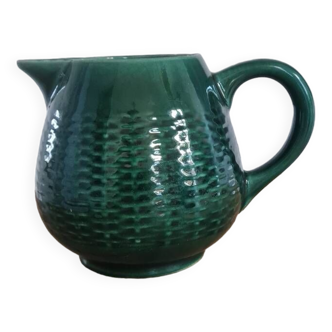 Green earthenware pitcher