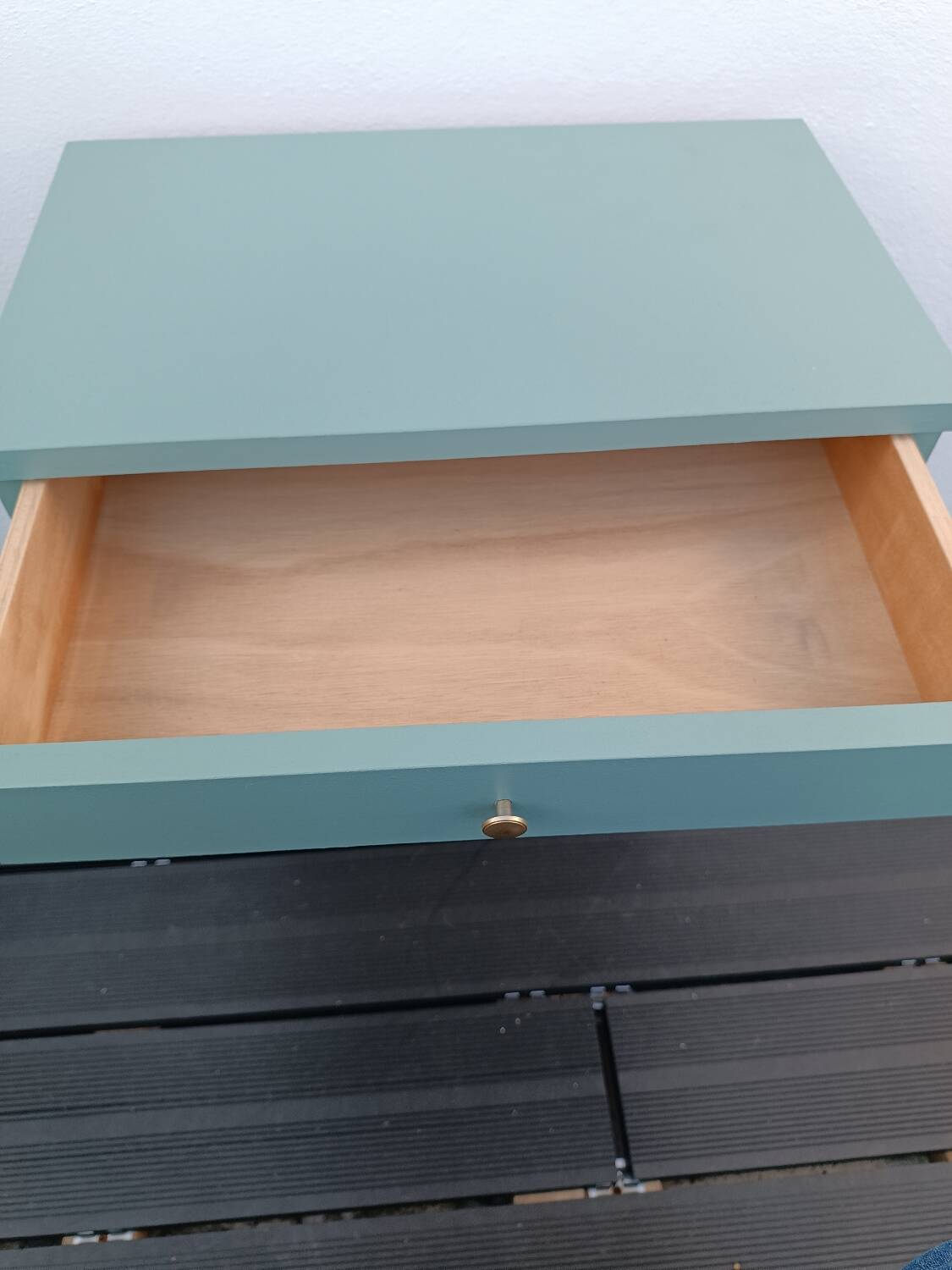 Vintage bedside table revamped