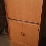 Secretary with vintage flap lamp casserole