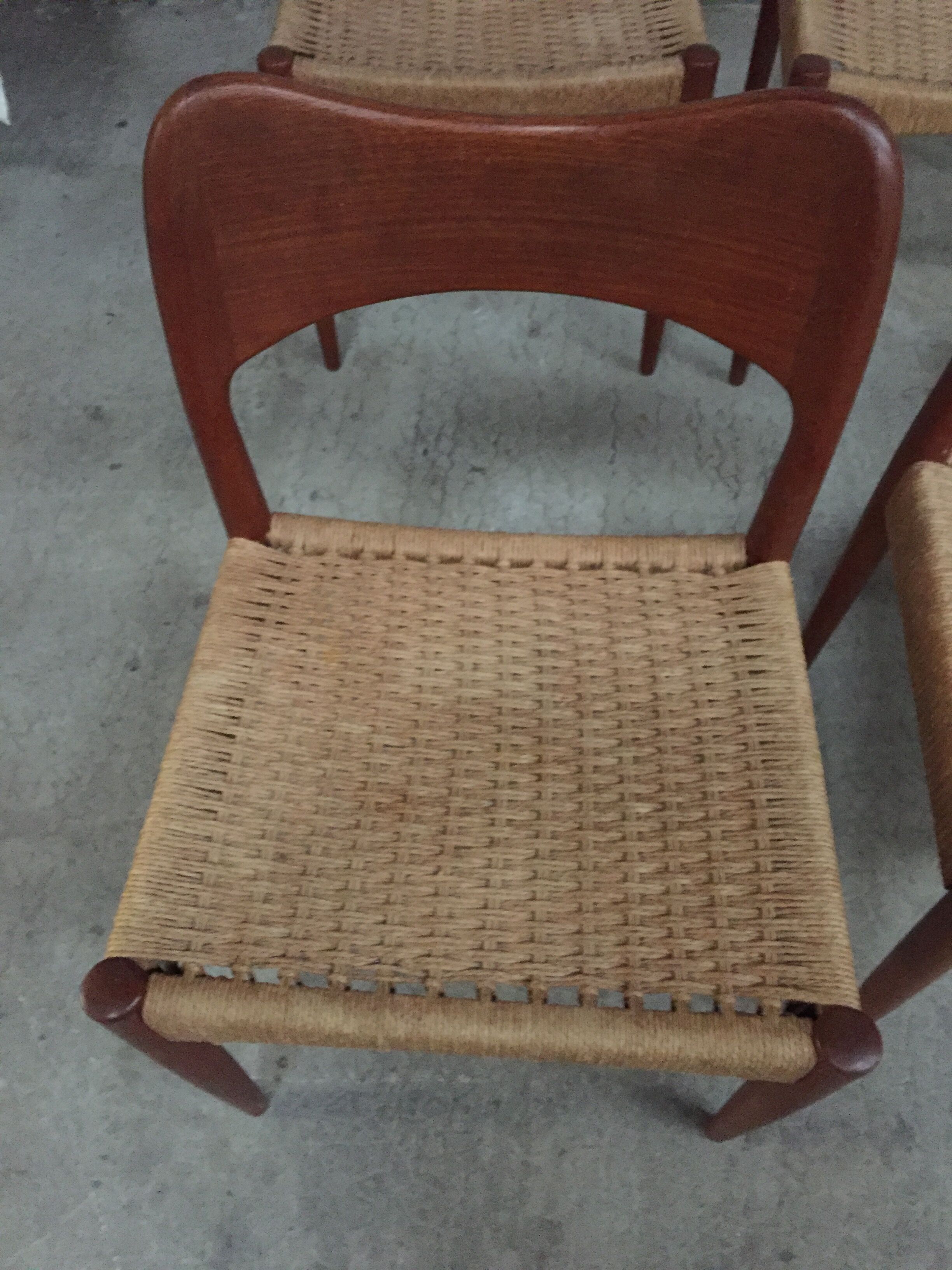 Set of 6 scandinavian chairs Niels Möller O