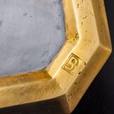 Brutalist XL pocket emptier by David Marshall, bronze and aluminum, Spain, 1980