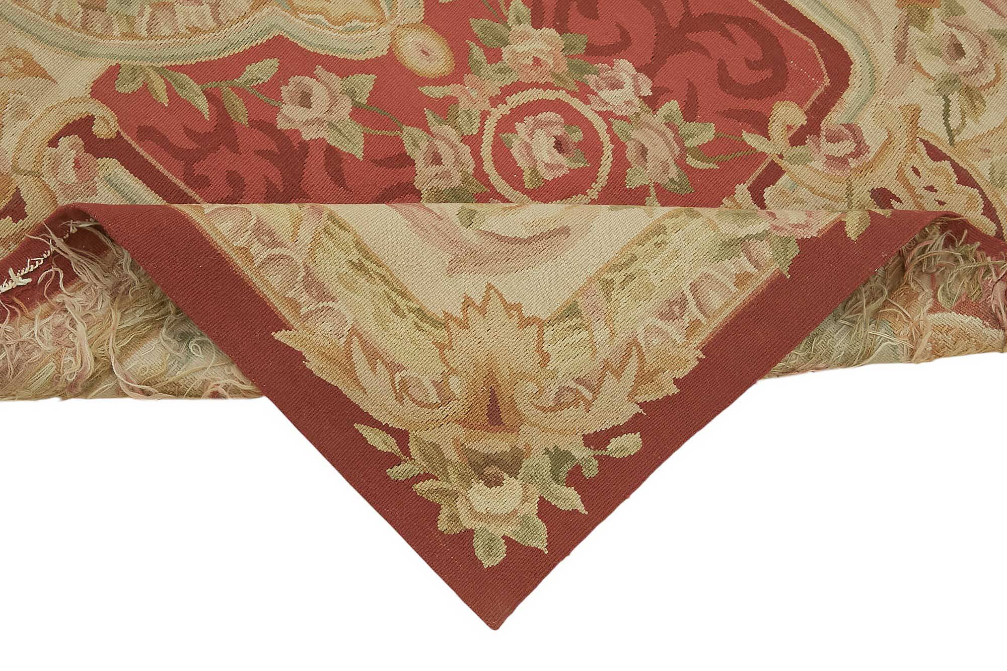 Handmade European Vintage Aubusson Kilim 92 cm x 152 cm