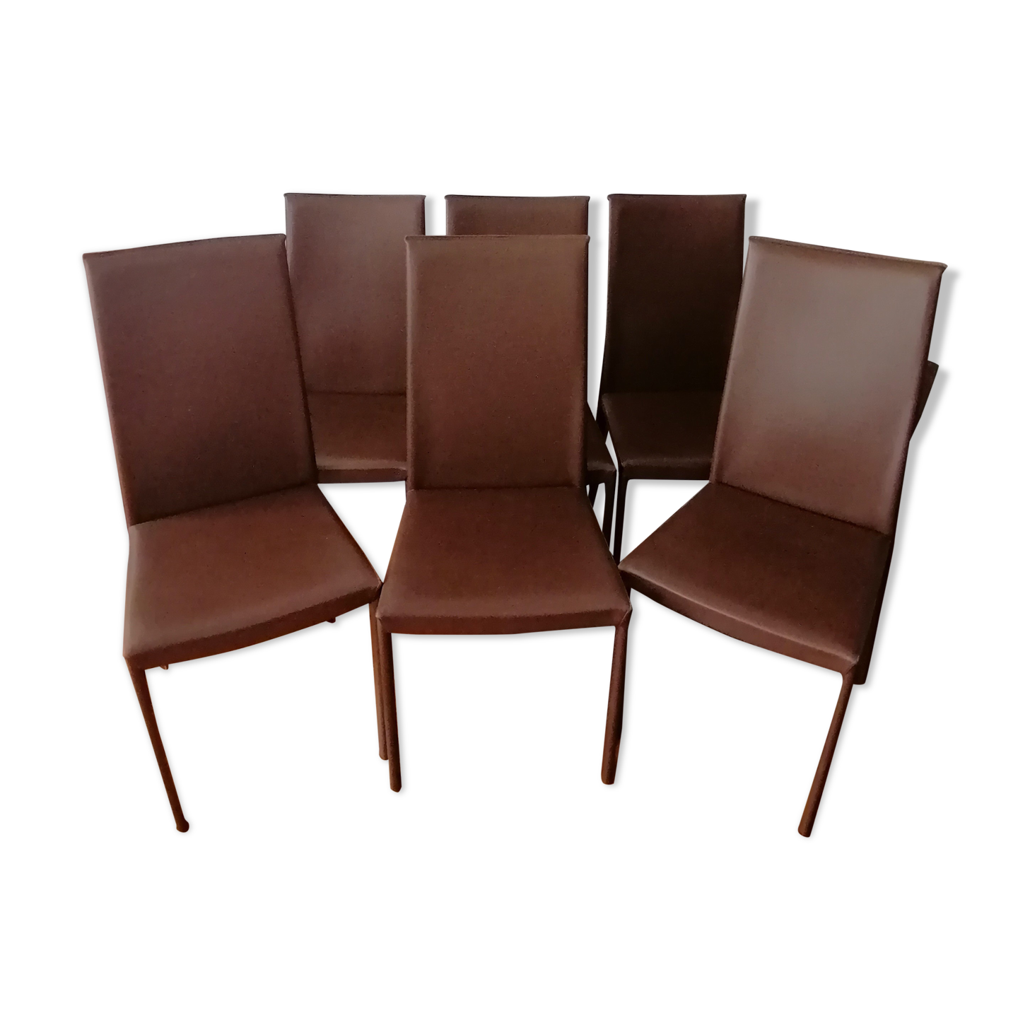6 chairs Roche Bobois model Holly high backrest