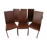 6 chairs Roche Bobois model Holly high backrest