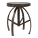 Industrial Black Metal Stool with Frame, France 1920s