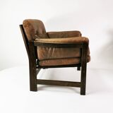 Mid-century leather armchair, Denmark, 1960s