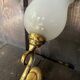 Paire d’appliques laiton et verre vintage
