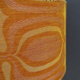 Round table lamp with orange shade 1960s