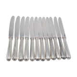 Series of 12 silver knives