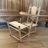 Doll high chair from the 20th century, convertible into a walker (deliverable)