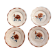 4 plates old pink and brown color button
