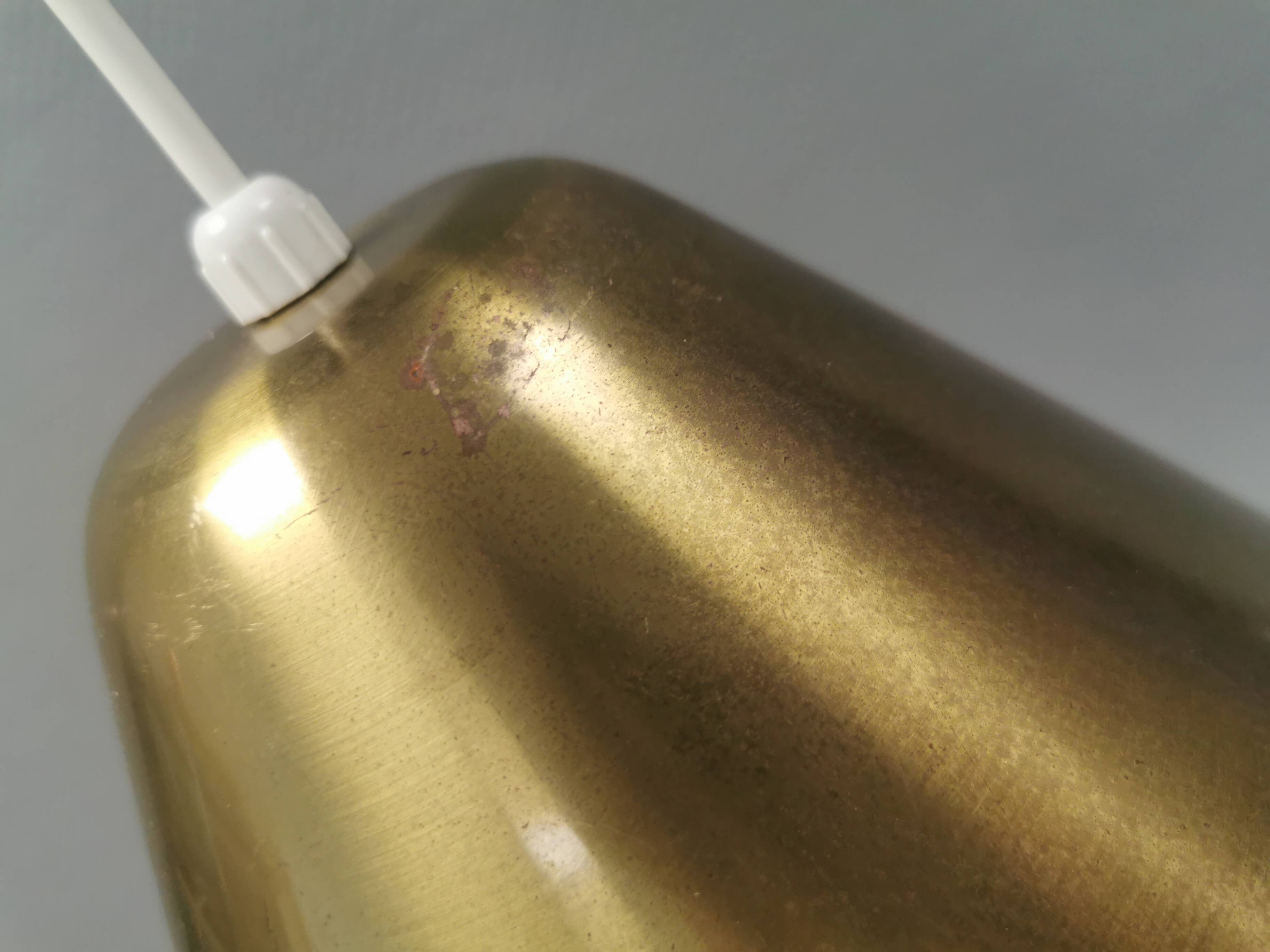 Hanging lamp from Danish Fog&Mørup 1950s, made of solid brass.