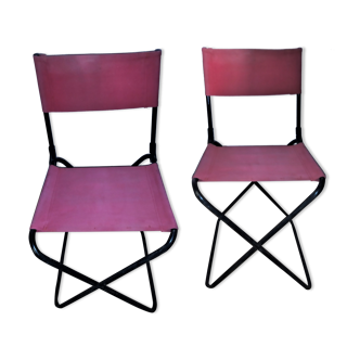 Pair of camping seats lafuma 1960/70