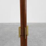 Art Deco Floor Lamp in oak and alabaster, France, ca. 1925