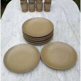 8 large stoneware plates
