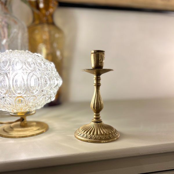 Gilded bronze candle holder
