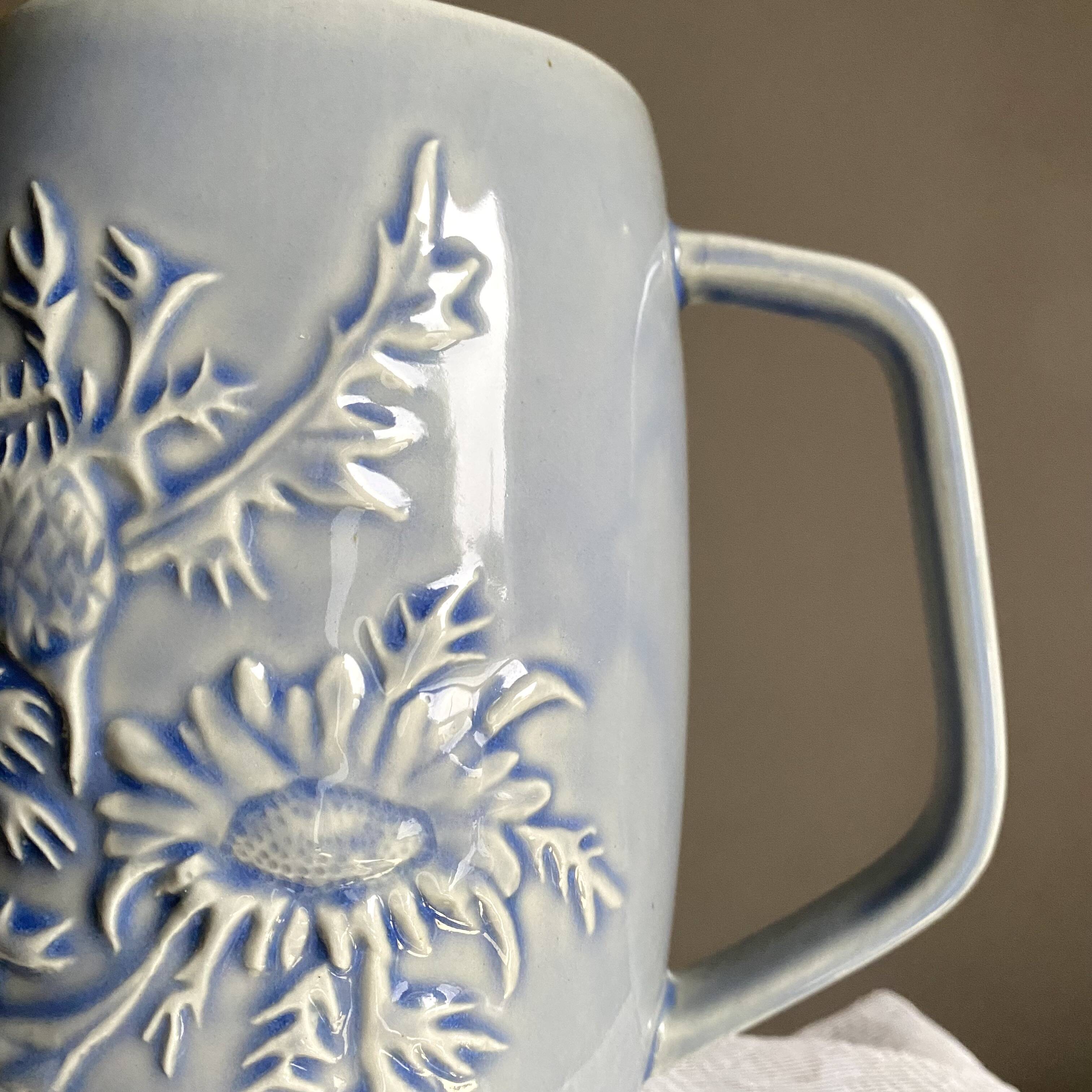 Rhodea Blue Thistle Slip Pitcher